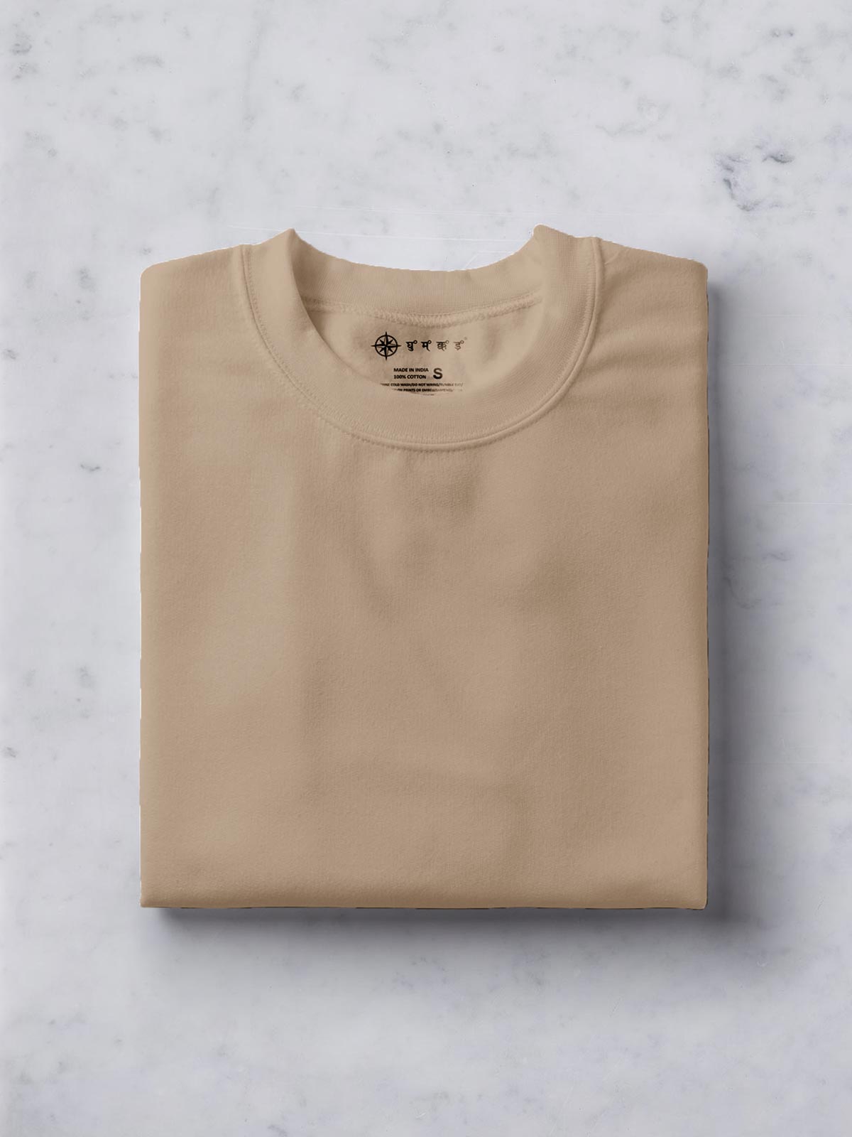 Beige-t-shirt-for-men by Ghumakkad