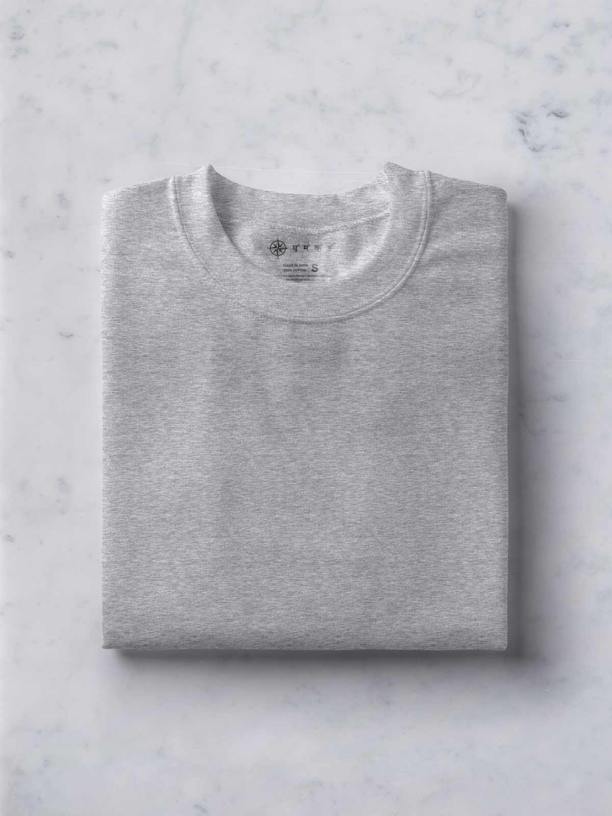 Light-grey-t-shirt-for-men by Ghumakkad