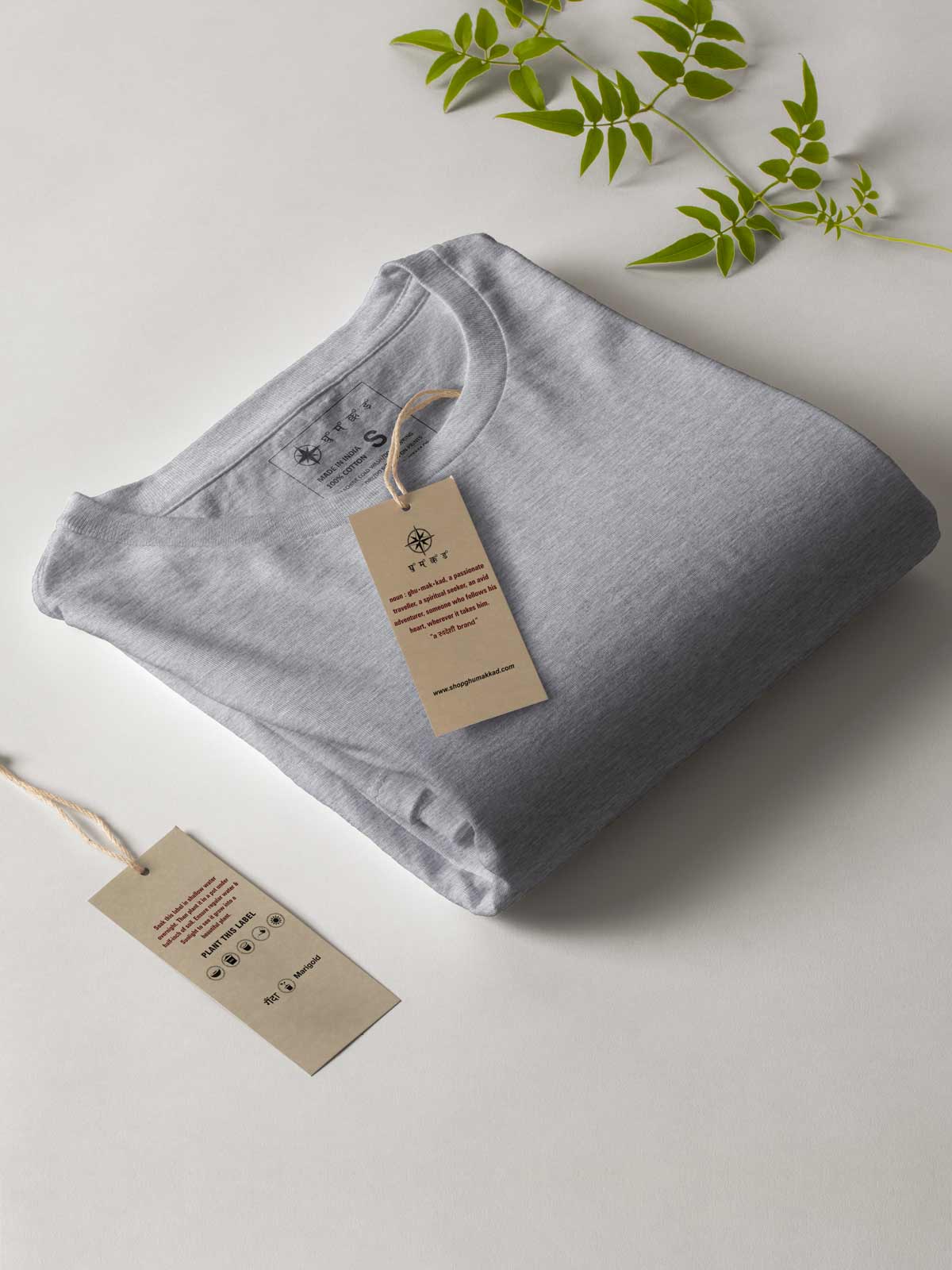 Light-grey-t-shirt-for-men by Ghumakkad